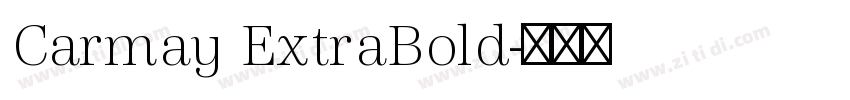 Carmay ExtraBold字体转换